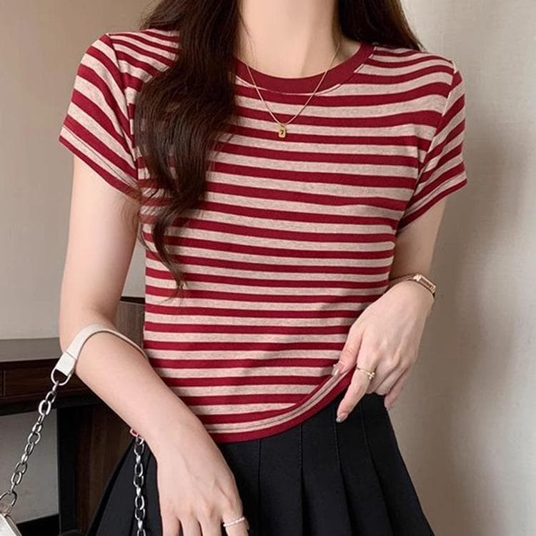 ボーダー シンプル美ライン ボーダーTシャツ