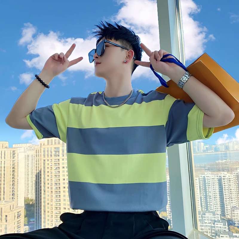 爽やかボーダー柄半袖Tシャツ ボーダー服