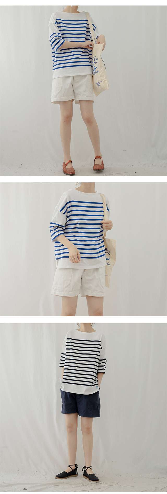 爽やかマリンボーダーTシャツ ボーダー服