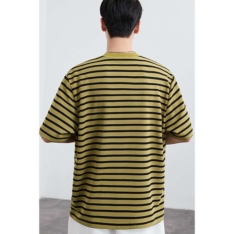 クラシカルボーダーデザイン半袖Tシャツ ボーダー服