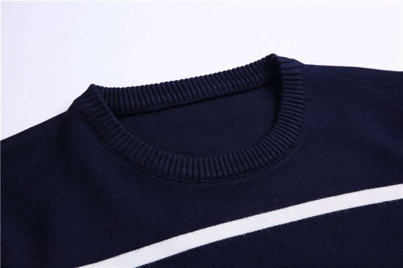 クラシック ボーダー クルーネック ニット ボーダー服