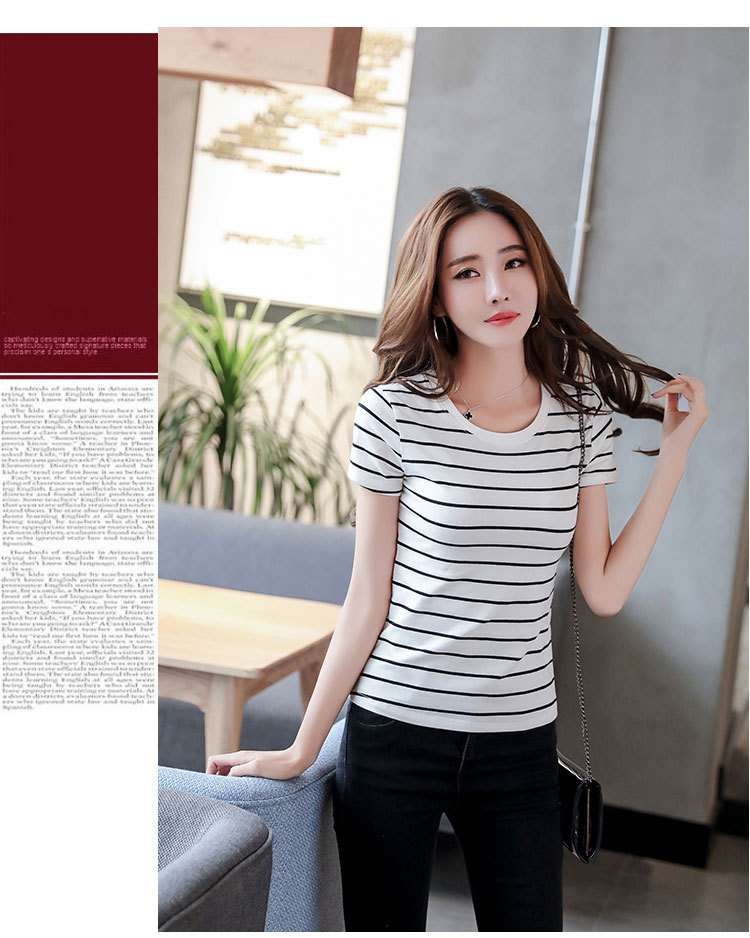シンプルボーダー半袖Tシャツ ボーダー服
