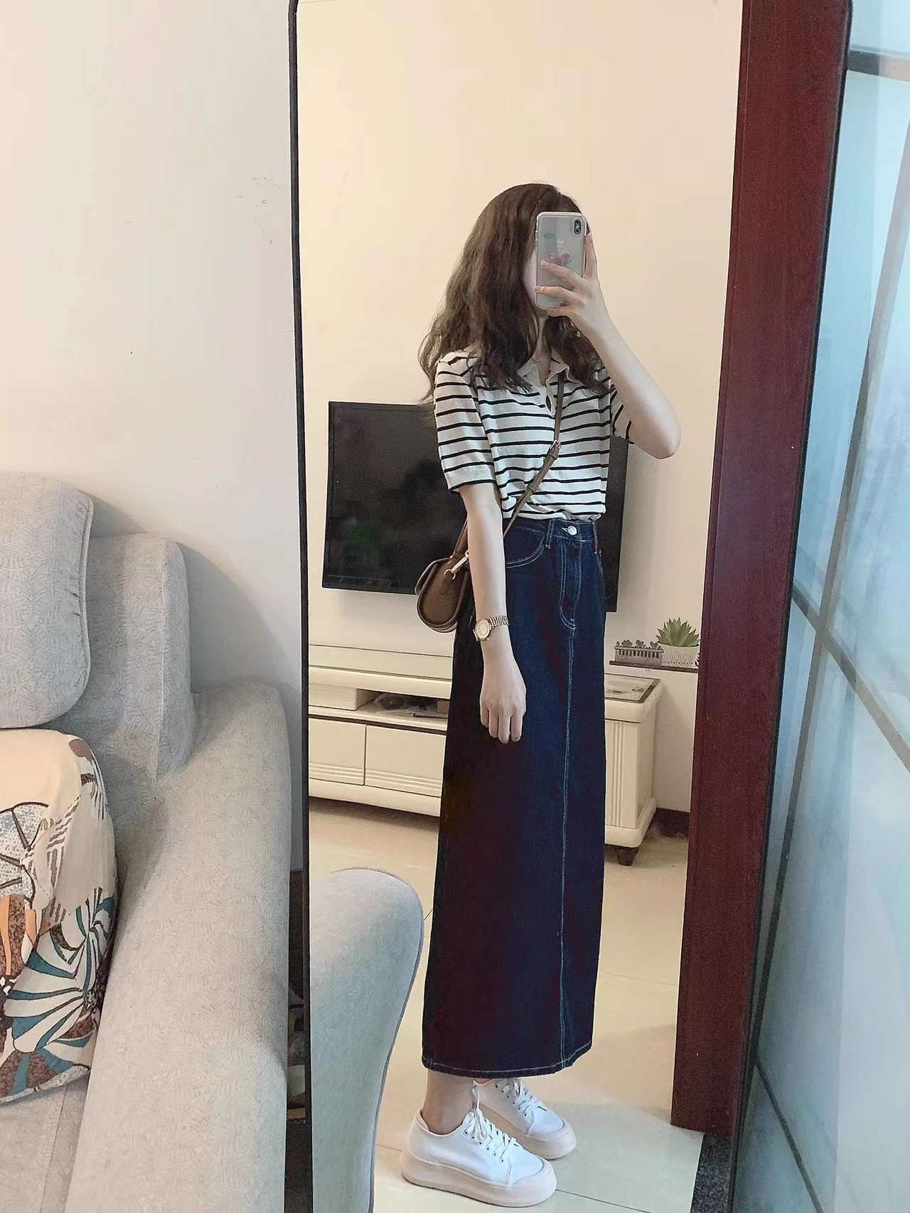 さわやかストライプ柄半袖ポロシャツ ボーダー服