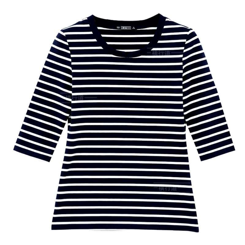 すっきりシルエット ボーダーカットソー ボーダー服