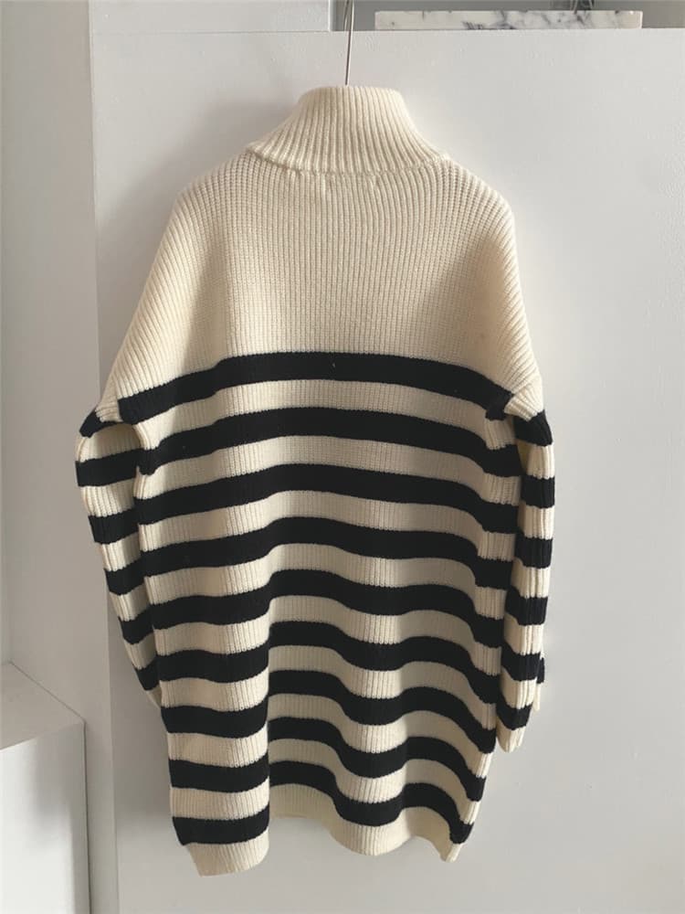 ボーダー服ワンピース 大人可愛いボーダー柄ニットワンピース