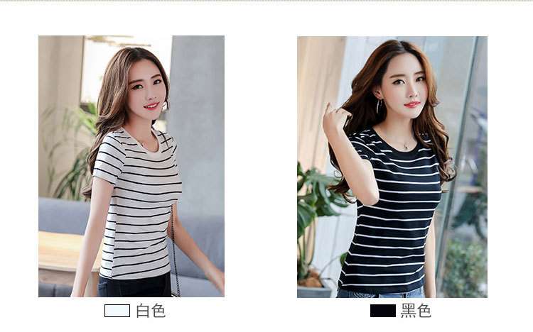 シンプルボーダー半袖Tシャツ ボーダー服