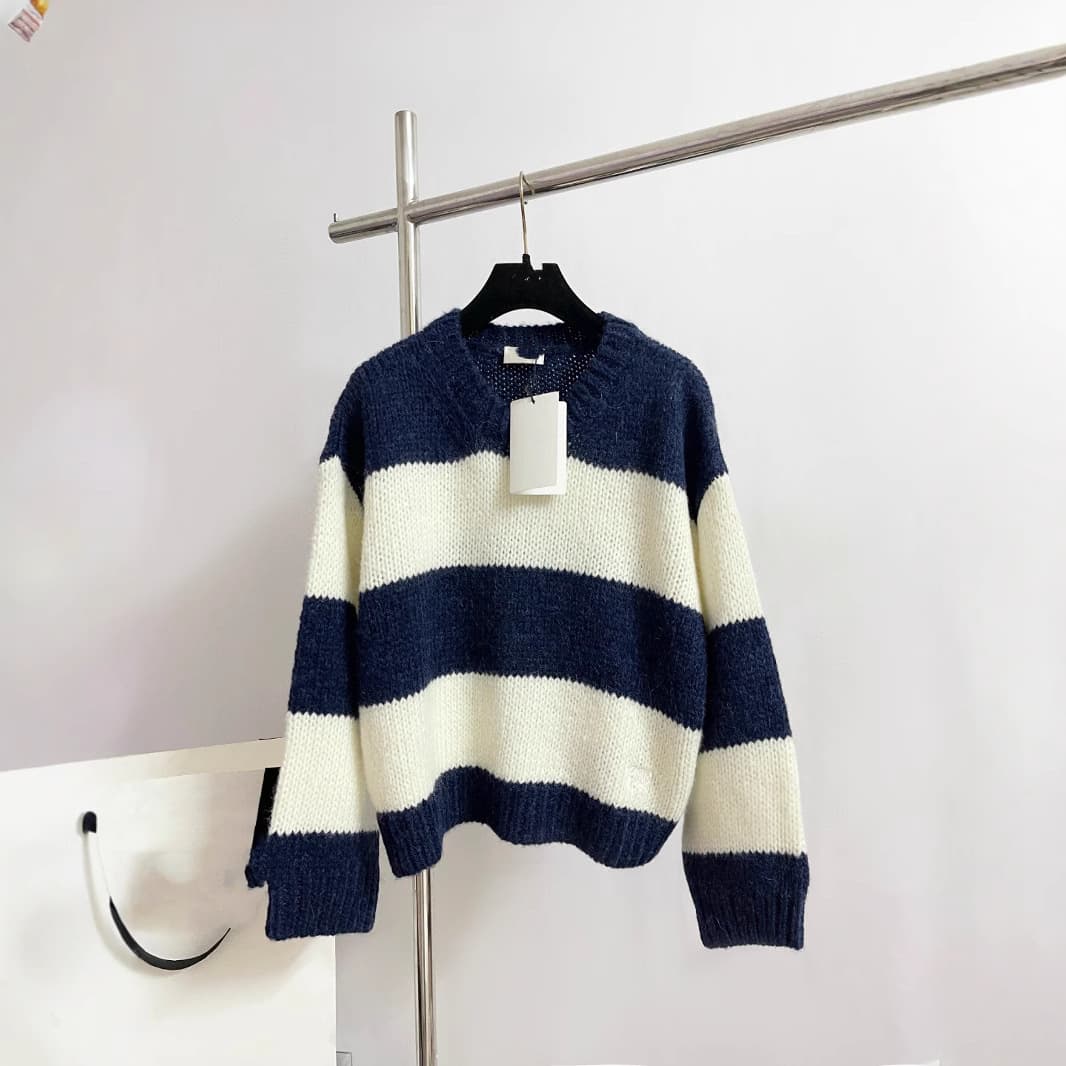 ふんわり優しいボーダーニット ボーダー服