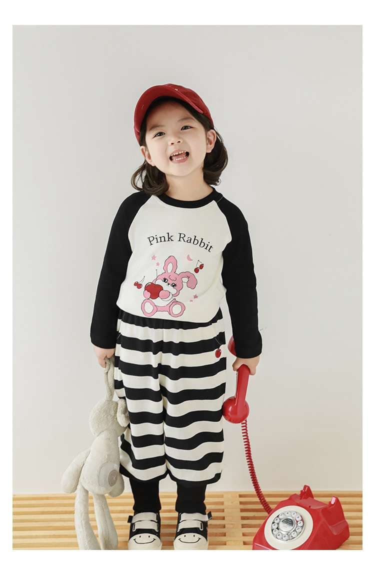 ゆったりボーダーパンツ ボーダー服
