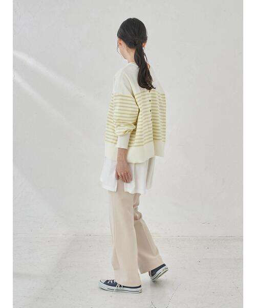 ゆったりシルエットボーダーニット ボーダー服