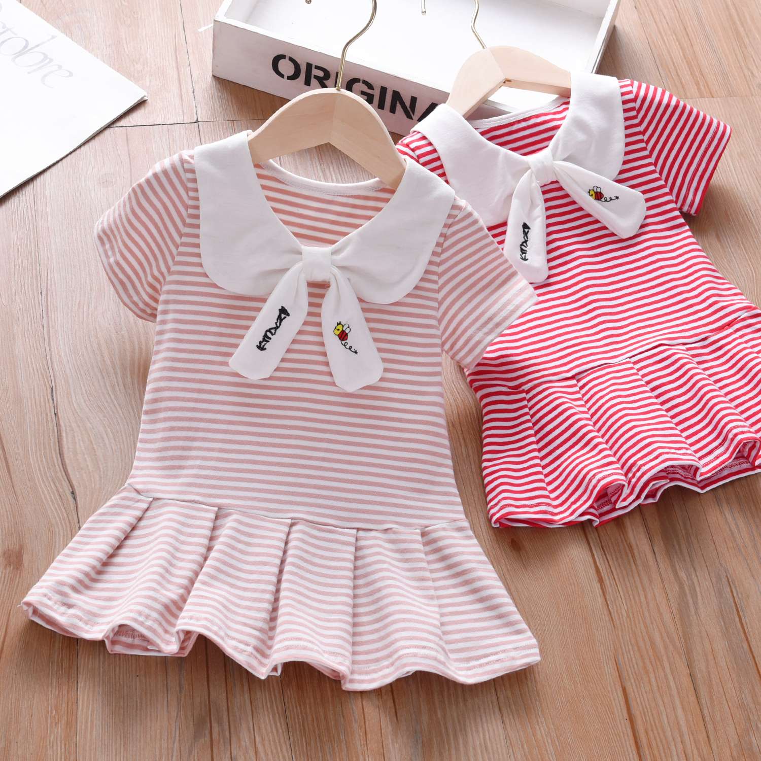 セーラー風ストライプワンピース ボーダー服