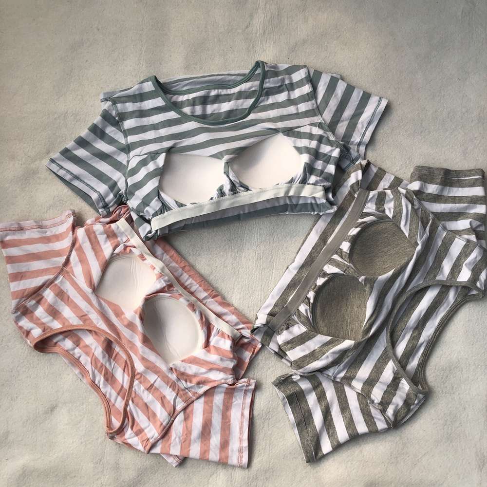 やわらかボーダー半袖Tシャツ3枚セット ボーダー服