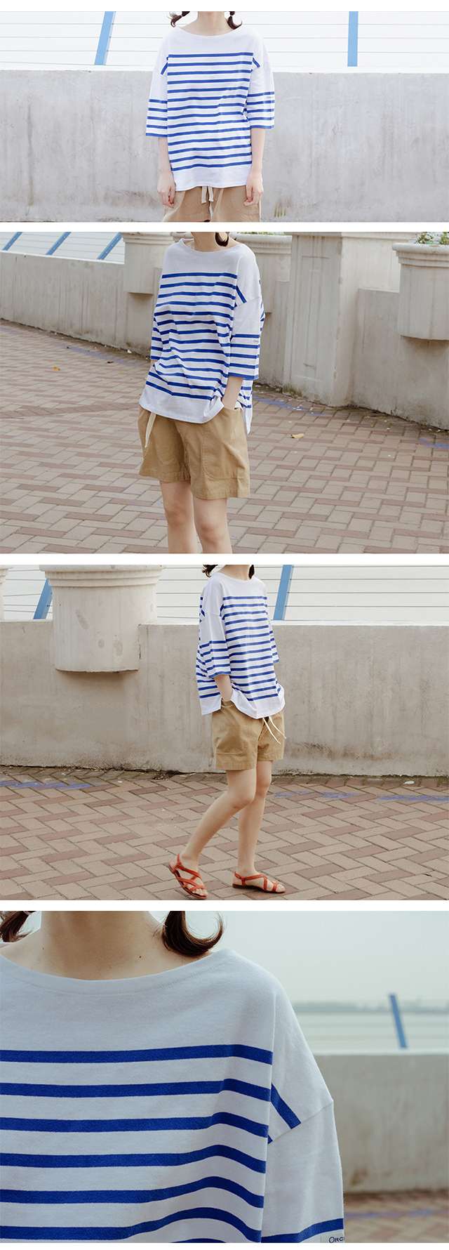 爽やかマリンボーダーTシャツ ボーダー服
