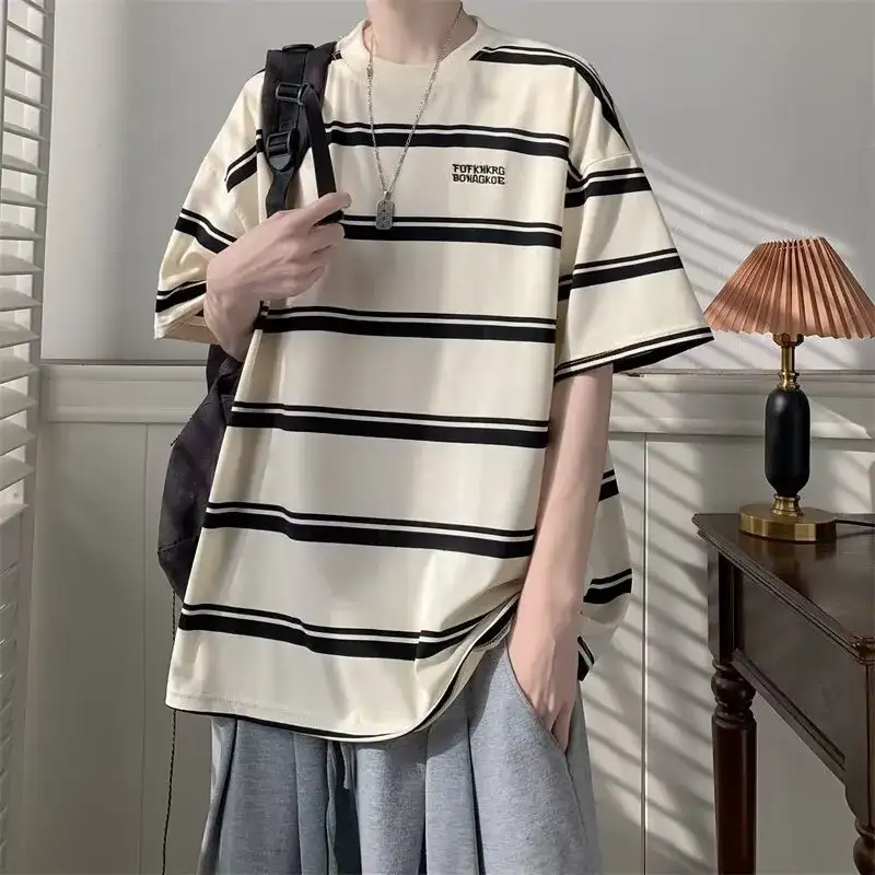 ゆったりシルエットボーダーTシャツ ボーダー服