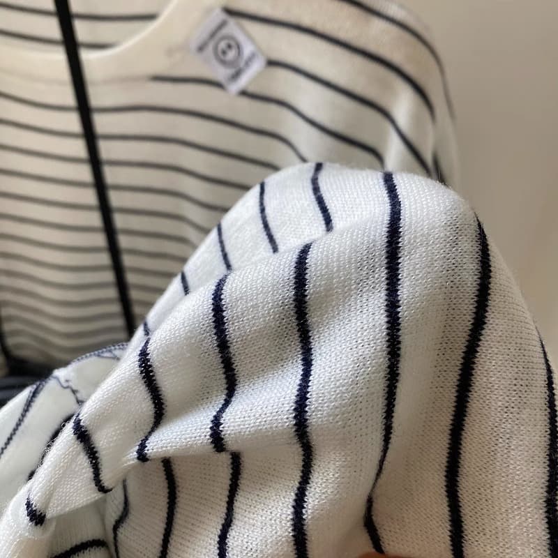 ボーダー服 ゆったりシルエットボーダーロングスリーブ