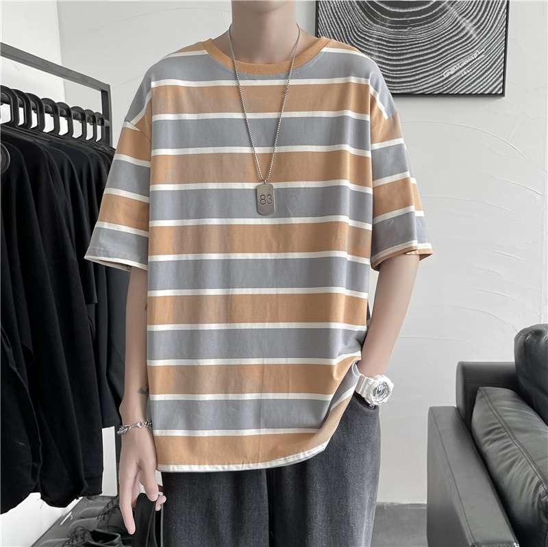 ゆったりボーダー半袖Tシャツ ボーダー服