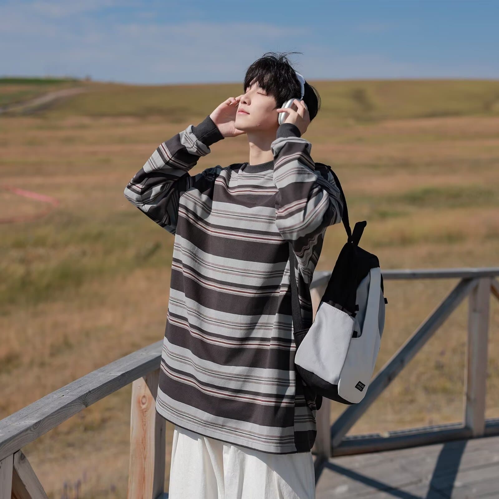 ゆったりボーダーロンT 秋冬仕様 ボーダー服