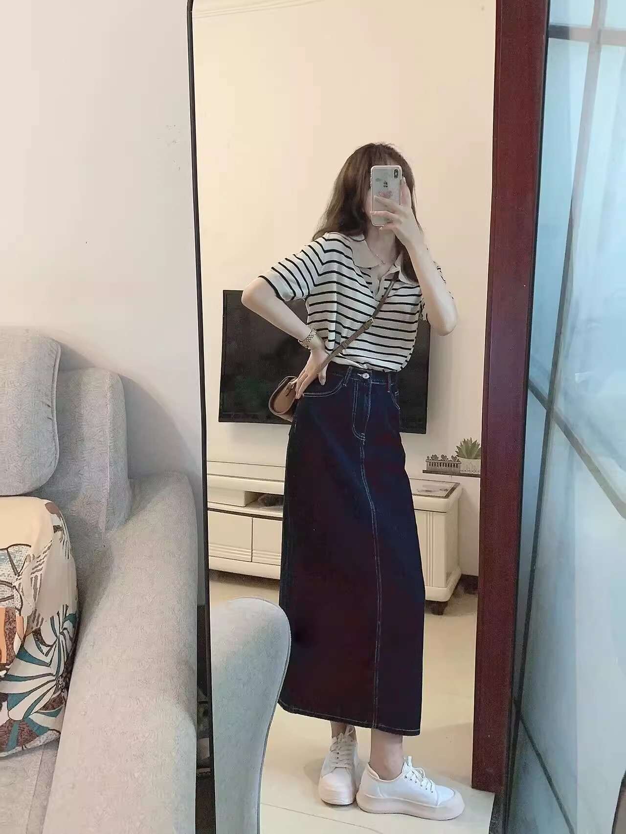 さわやかストライプ柄半袖ポロシャツ ボーダー服