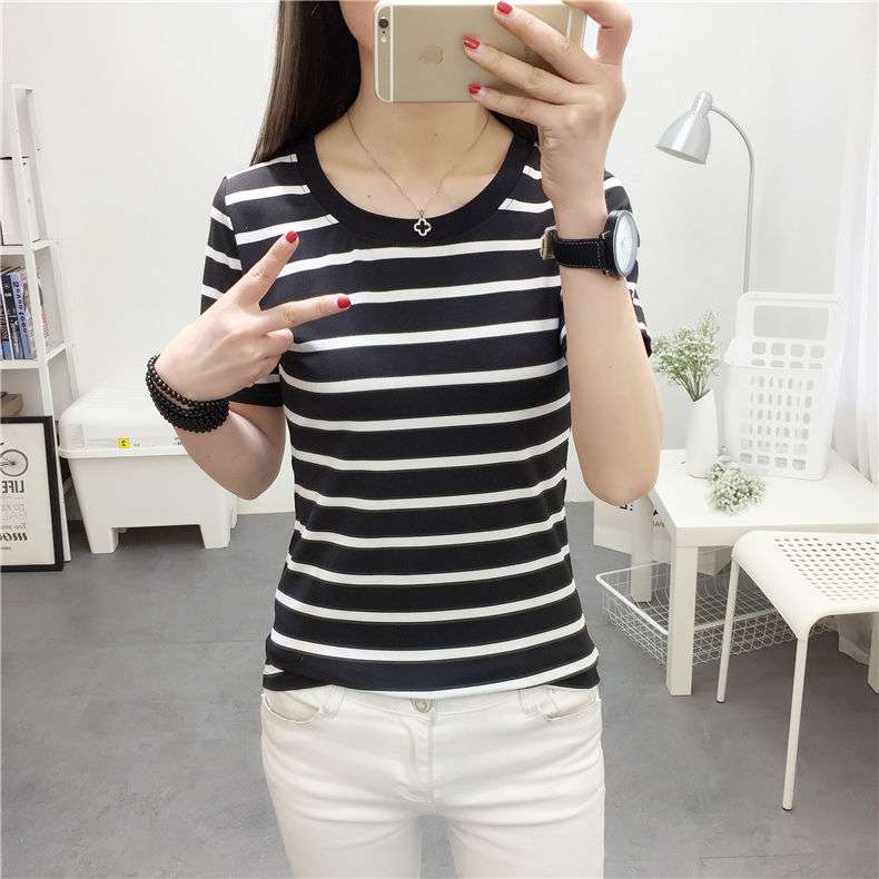 シンプルボーダー柄半袖・長袖Tシャツ ボーダー服